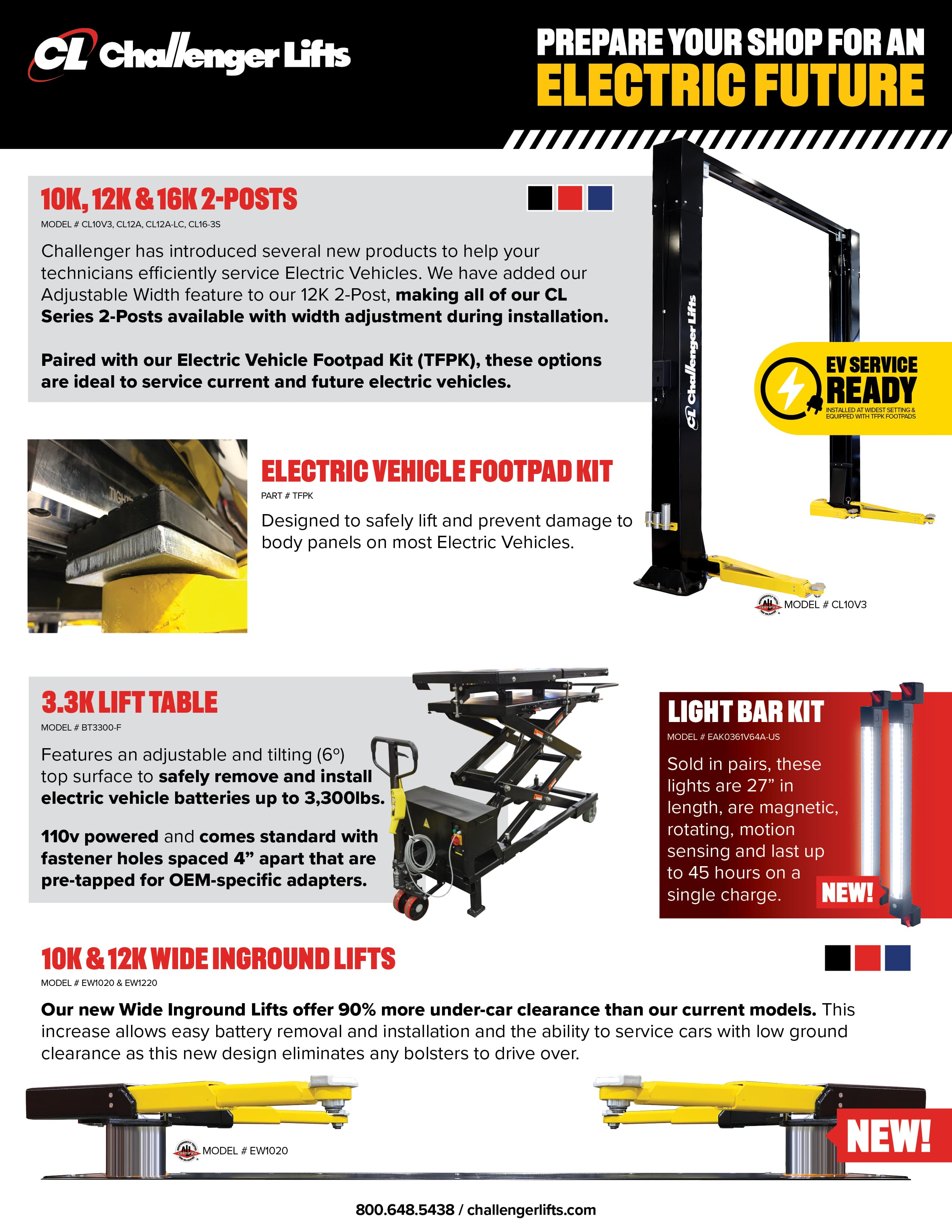 EV Service Challenger Lifts EV Service 